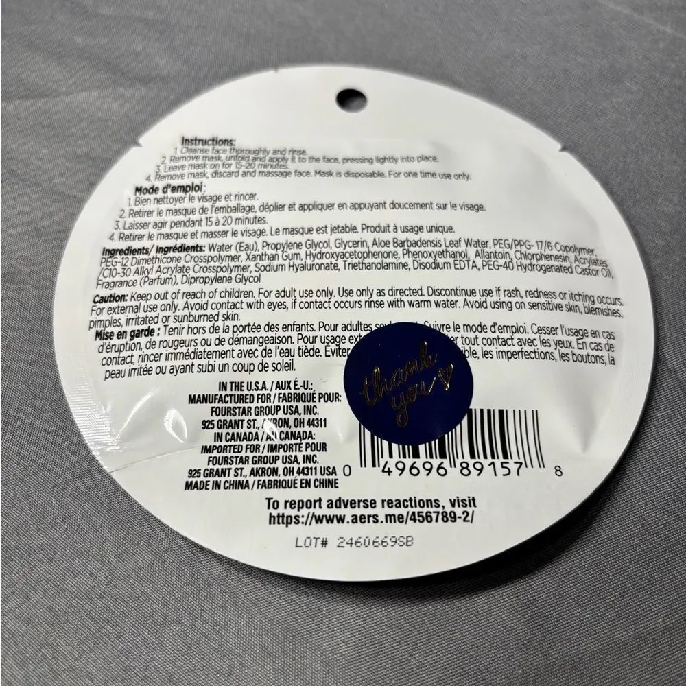 Mask berry scented